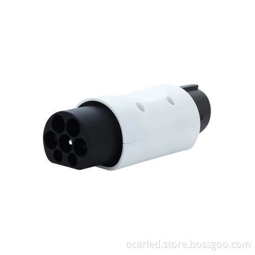 Type 2 to Type 1 EV Charger Adapter for Energy Vehicle Charging Stations